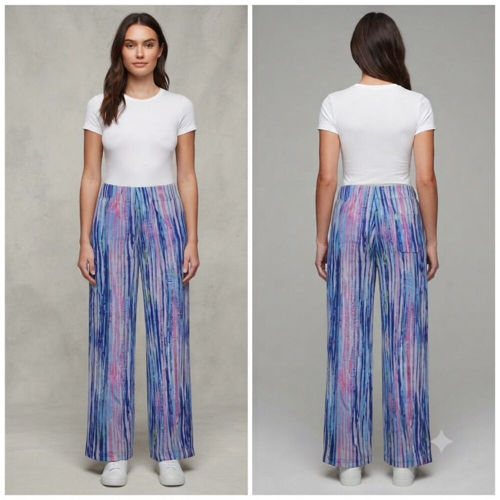 NALLY AND MILLIE Colorful Boho Palazzo Pants Wide Leg Trousers Size: Small